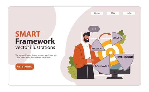 SMART framework concept. Flat vector illustration Stockillustratie