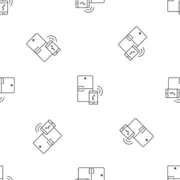 Smart fridge pattern seamless vector Stockillustratie