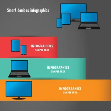 The smart gadgets, infographics Stock Illustration