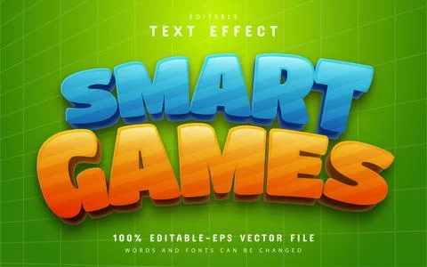 Smart games text effect editable Stock Illustration