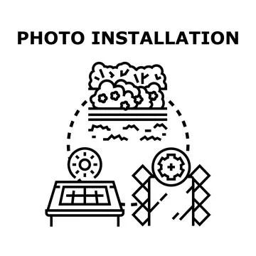 Smart garden and automation system installation concept Stock Illustration