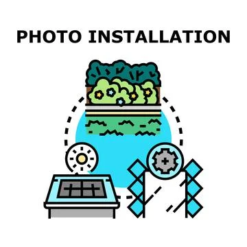 Smart garden and automation system installation concept Stock Illustration