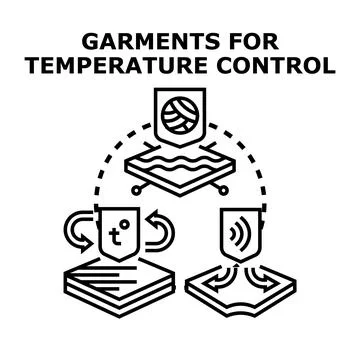 Smart garment technology providing temperature control performance Stock Illustration