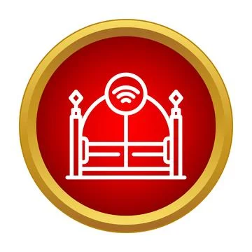 Smart gate icon for automation and security access 스톡 일러스트