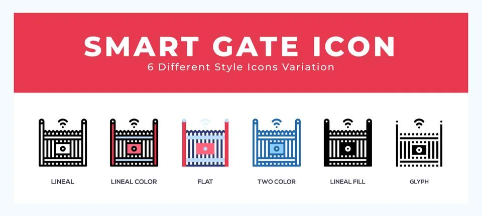 Smart gate icon in different style vector illustration. Stock Illustration