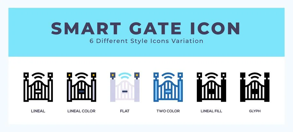 Smart gate icon for websites and apps. vector illustration Stock Illustration