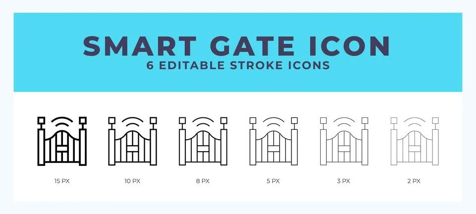 Smart gate line icon vector illustration. Trendy styles. Stock Illustration