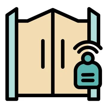 Smart gate opening with remote control access system Ilustración de archivo