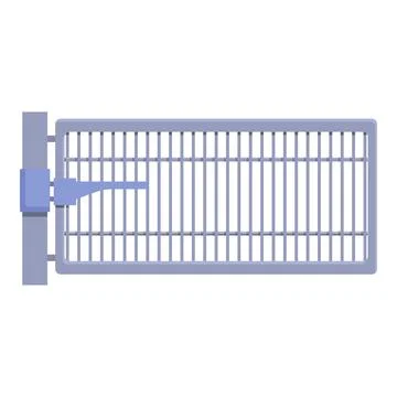 Smart gate technology icon, cartoon and flat style Stock Illustration