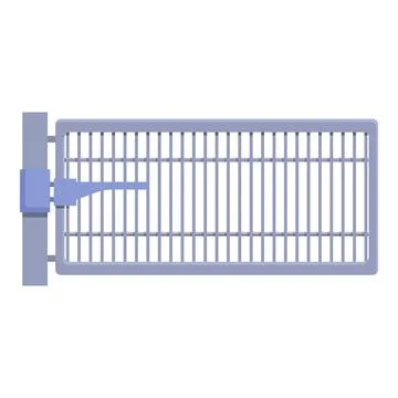 Smart gate technology icon, cartoon and flat style Stock Illustration