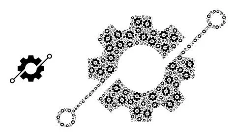 Smart Gear Recursive Mosaic of Smart Gear Items Stock Illustration