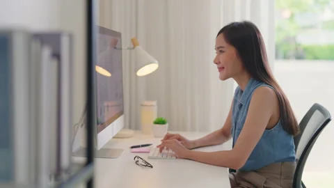 Smart Gen Z tech talent workforce relax WFH reskill upskill remote job 스톡 동영상 230554465