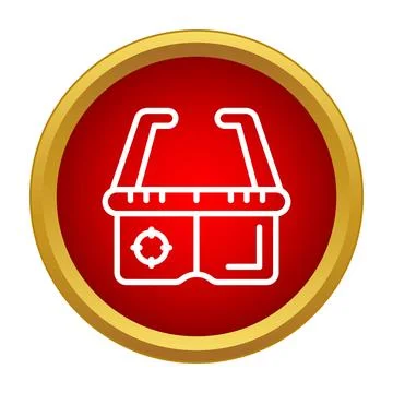 Smart glasses displaying augmented reality target icon Illustrazione stock