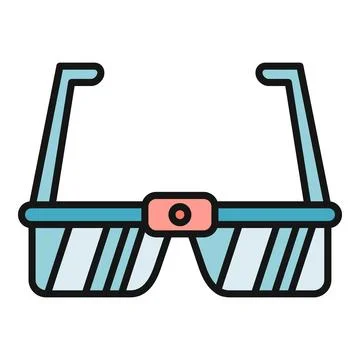 Smart glasses displaying augmented reality technology icon Stock Illustration