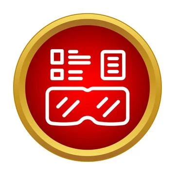 Smart glasses displaying augmented reality interface icon Stock Illustration