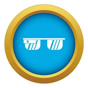 Smart glasses icon blue vector isolated Illustrazione stock