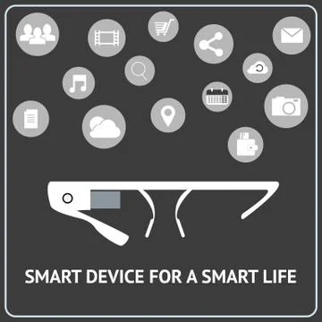 Smart glasses Illustrazione stock