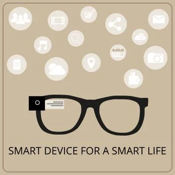 Smart glasses Illustrazione stock