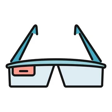 Smart glasses representing future wearable technology Stock Illustration