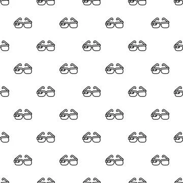 Smart glasses seamless pattern for augmented reality technology Illustrazione stock