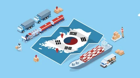 Smart global logistics delivery tracking system on smartphone animation. Stock Footage 272187210