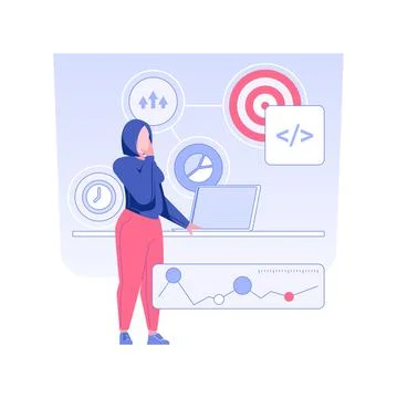SMART goal setting isolated concept vector illustration. Stock Illustration