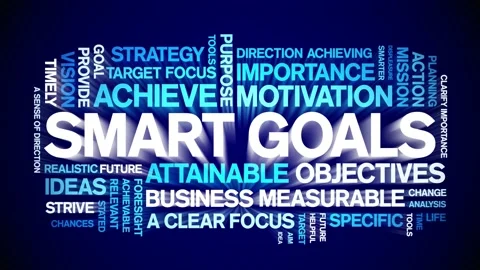 Smart Goals animated word cloud,animatio... | Stock Video | Pond5