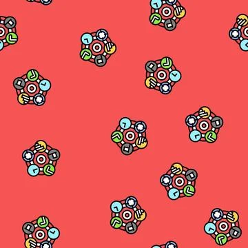 Smart goals motivation vector seamless pattern Stock Illustration