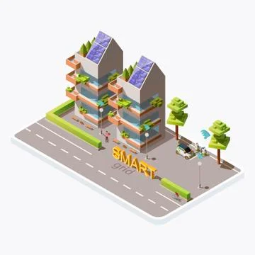 Smart grid concept design Stock Illustration
