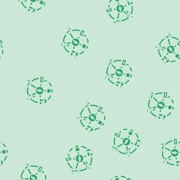 Smart grid energy glyph vector seamless pattern 스톡 일러스트