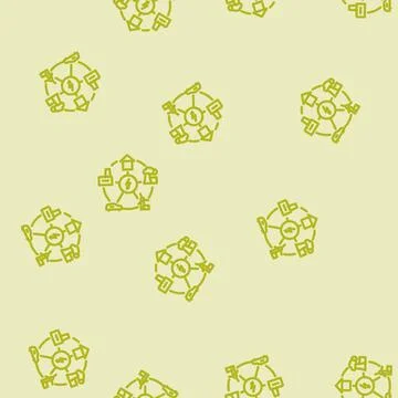 Smart grid energy line vector seamless pattern Illustrazione stock