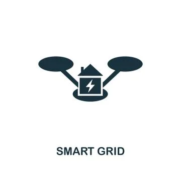 Smart Grid icon. Premium style design from urbanism icon collection. UI and UX Stock Illustration