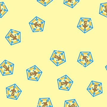 Smart grid industry 4 vector seamless pattern 스톡 일러스트