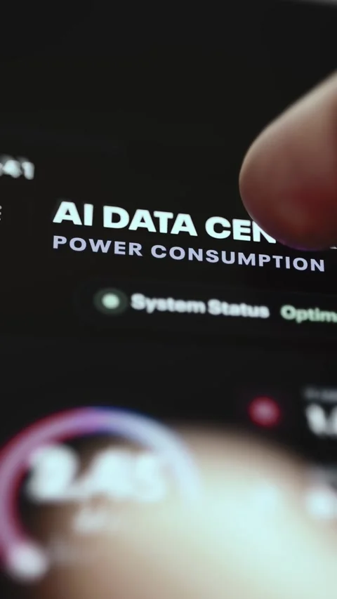 Smart Grid Real Time Load Visualization with Interactive Data Stock Footage 340560591