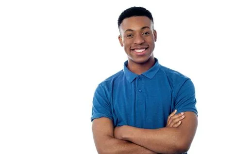 Smart guy with folded arms Stock Photos