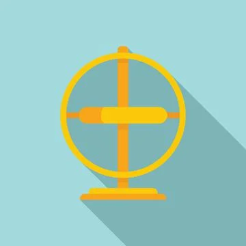 Smart gyroscope icon flat vector. Gyro accelerometer Stock Illustration