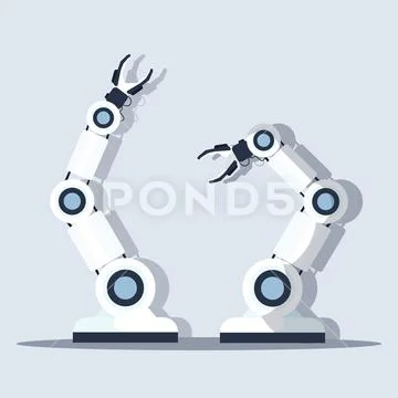 Smart handy chef robot kitchen assistant concept modern automation robotic Stock Illustration