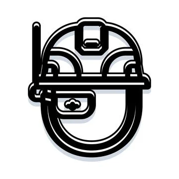 Smart hard hat with augmented reality display concept Illustrazione stock