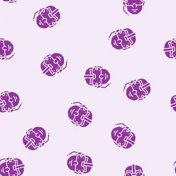 Smart headset augmented reality glyph seamless pattern イラスト素材
