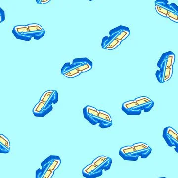 Smart headset augmented reality isometric icon seamless pattern Stock Illustration