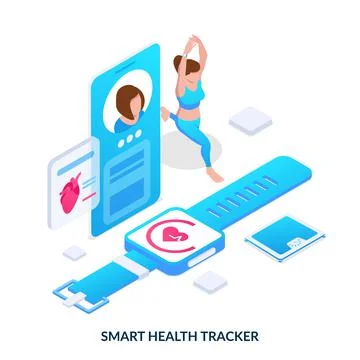 Smart health tracker concept.  Stock Illustration