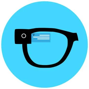 Smart hipster glasses icon Stock Illustration