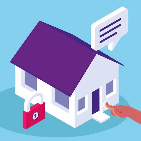 Smart home access Stock Illustration