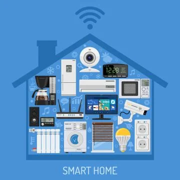 Smart Home and Internet of Things Concept Stock Illustration