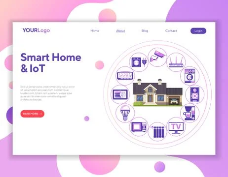 Smart Home and Internet of Things Stock Illustration