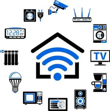 Smart Home and Internet of Things Stock Illustration