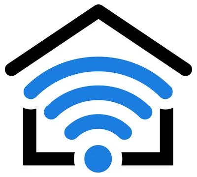 Smart Home and Internet of Things Logo Stock Illustration