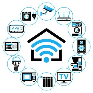 Smart Home and Internet of Things Stock Illustration