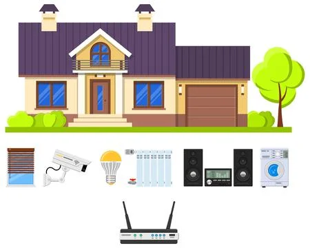 Smart Home and Internet of Things イラスト素材