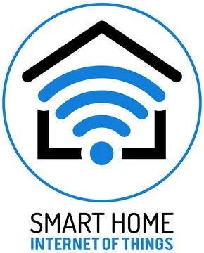 Smart Home and Internet of Things Logo Stock Illustration